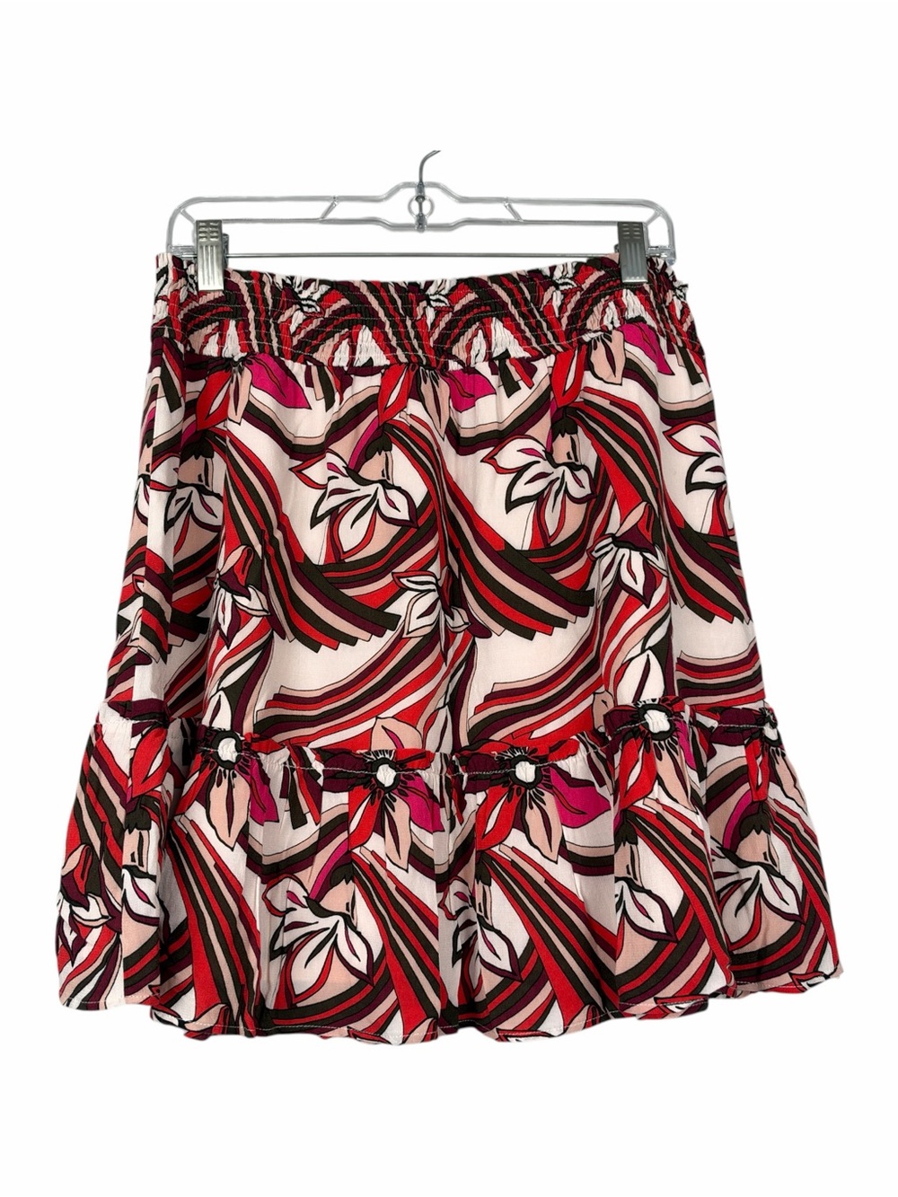 Anthropologie Floral Printed Tiered Midi Skirt - Picture 3 of 5